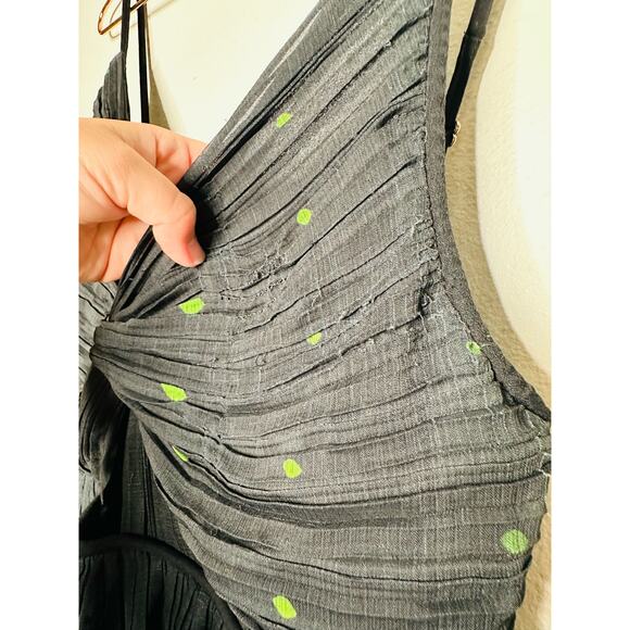 SABRINA MUSAYEV Black Red Floral Print Selina Front Twist Cut-Out Dress Size XL - Picture 10 of 15